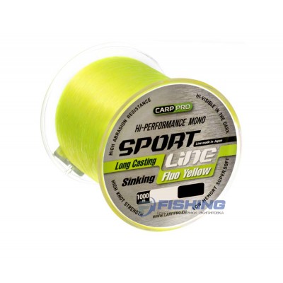 Леска Carp Pro Sport Line Fluo Yellow 1000м 0.335мм