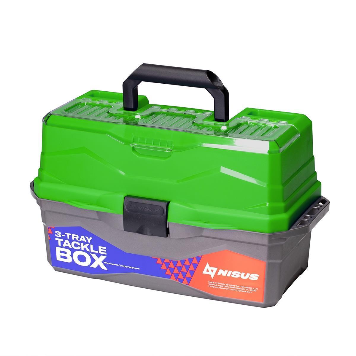 Ящик для снастей NISUS Tackle Box трехполочный зеленый